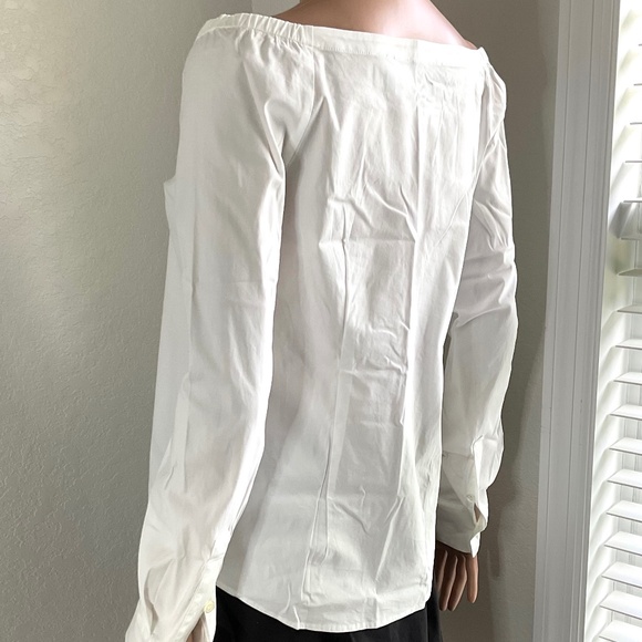 THEORY blouse White Sz M - Picture 6 of 8